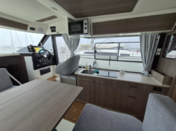 Suncamper 35 – majdnem új 2023 elektromos lakó / túrahajó céges értékesítés full