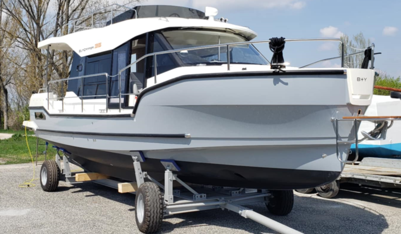 Suncamper 35 – majdnem új 2023 elektromos lakó / túrahajó céges értékesítés full