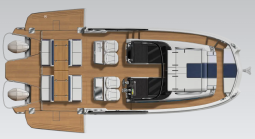 YOT 36 Luxus Katamarán – elektromos Power Catamaran – a Balatonon full