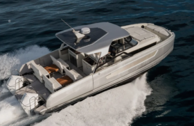 YOT 36 Luxus Katamarán – elektromos Power Catamaran – a Balatonon